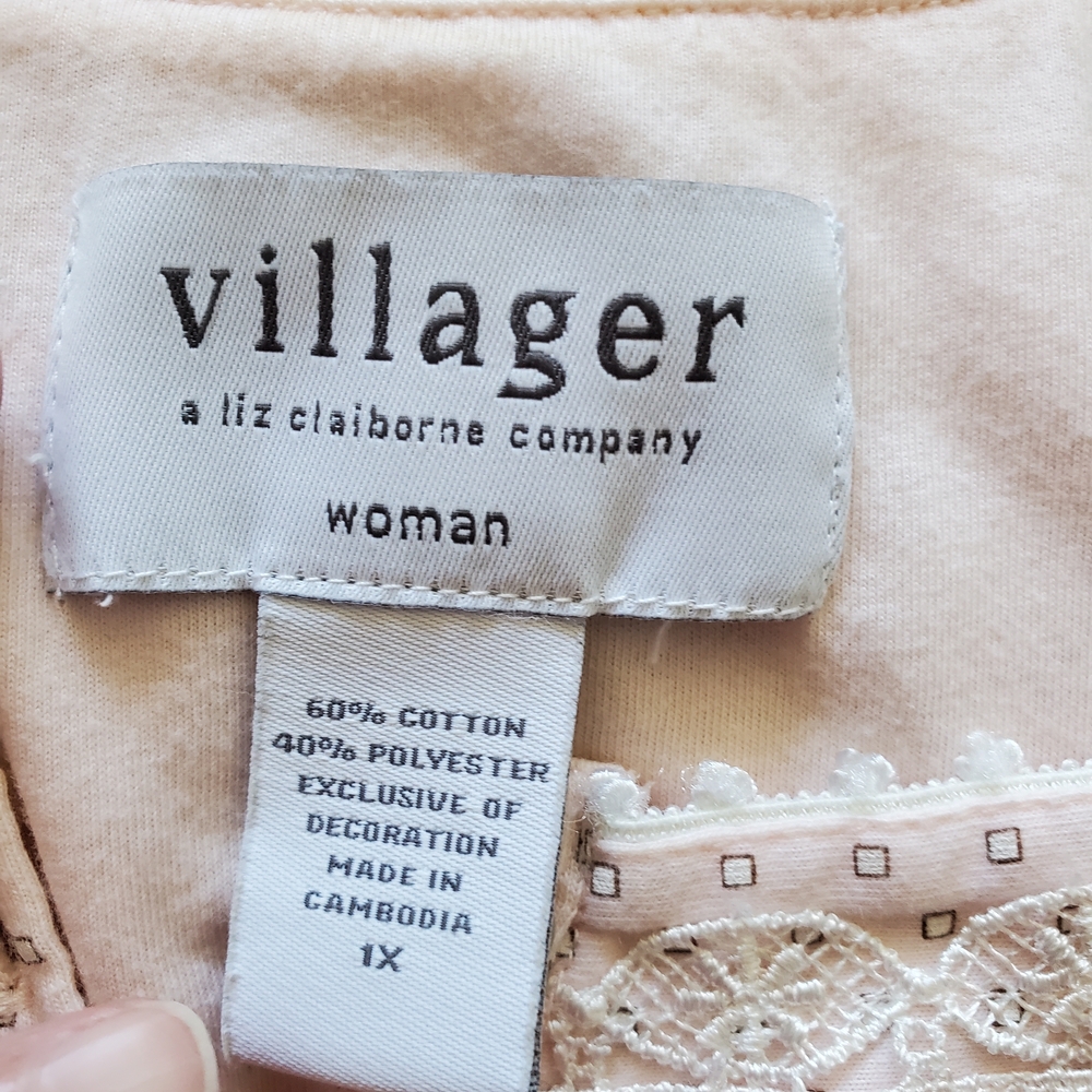 Liz Claiborne Villager Vintage Long Nightgown. Size 1x - Picture 6 of 6